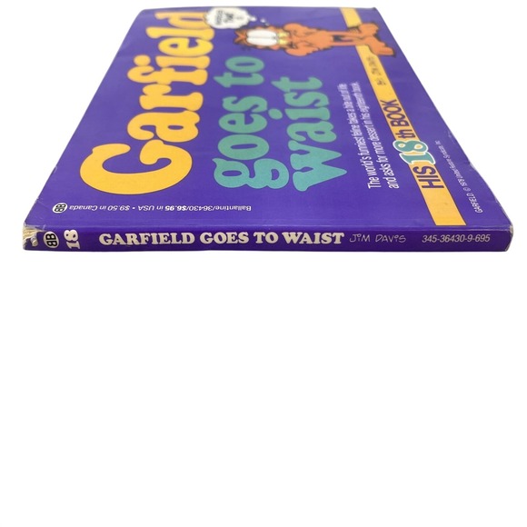 Vtg Garfield Goes to Waist Comic Jim Davis 18th Book FIRST EDITION 1990  READ - Picture 3 of 16